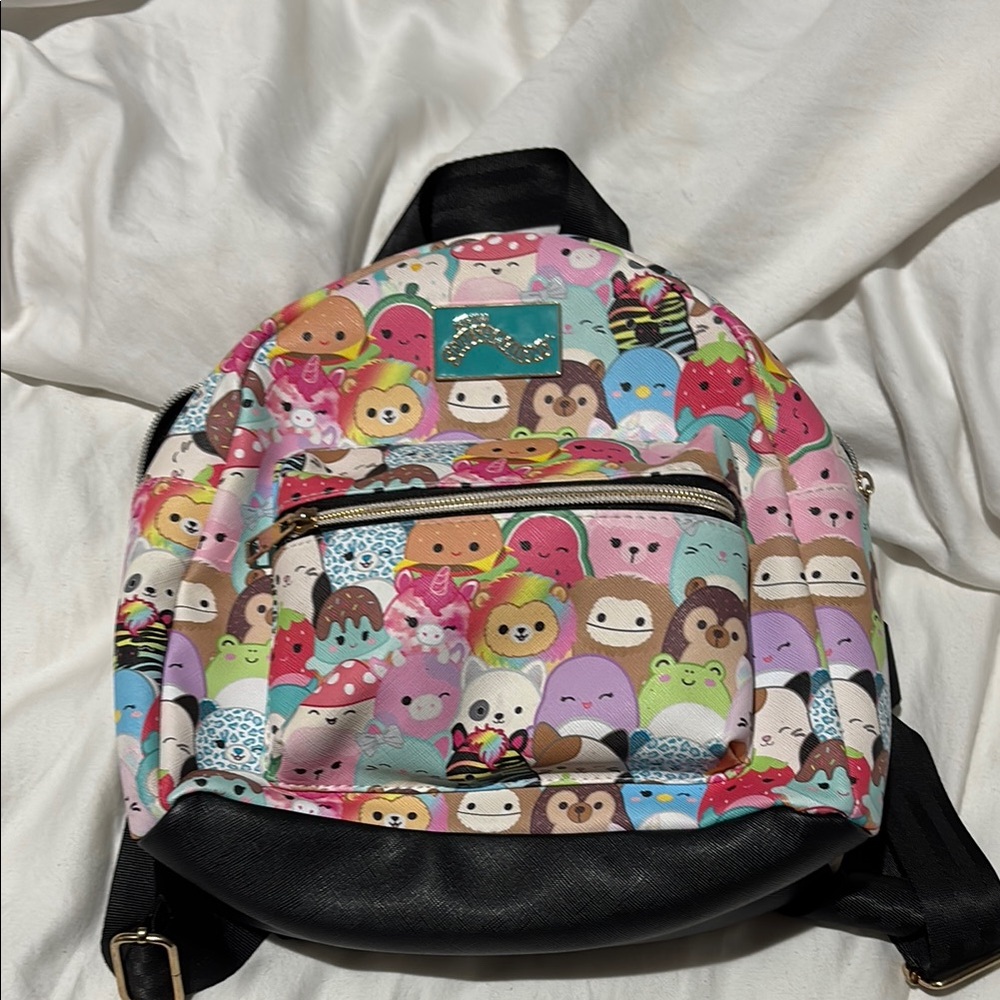 Squishmallows Colorful Cartoon Character Backpack like new adjustable straps